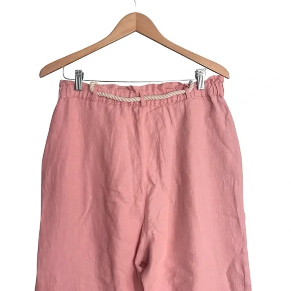 Louise Misha Arlie Pants Sienna Pink 100% Linen Rope Waist Sz 42 | US 8 NWT - Picture 8 of 9